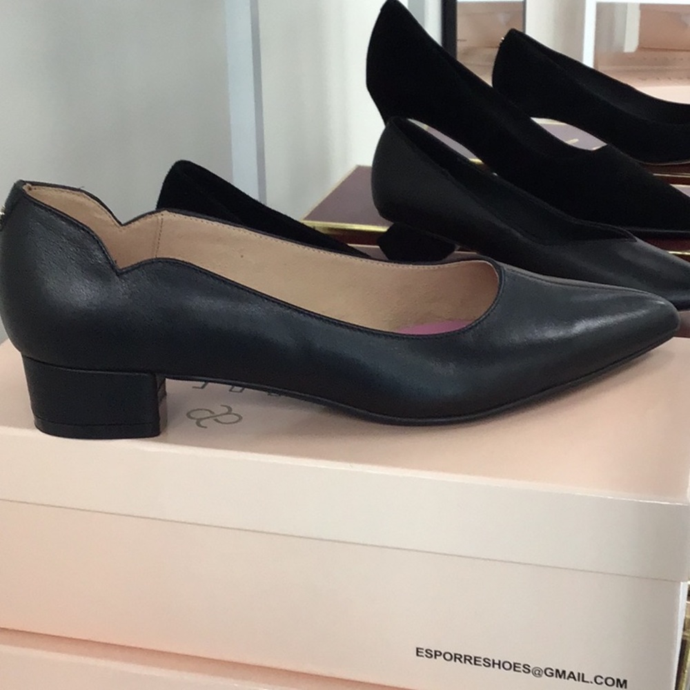 Ellon black leather small heel - Picture 2 of 2